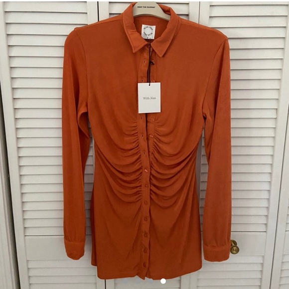 WithJean Andy Mini Dress: Maple - Picture 4 of 5